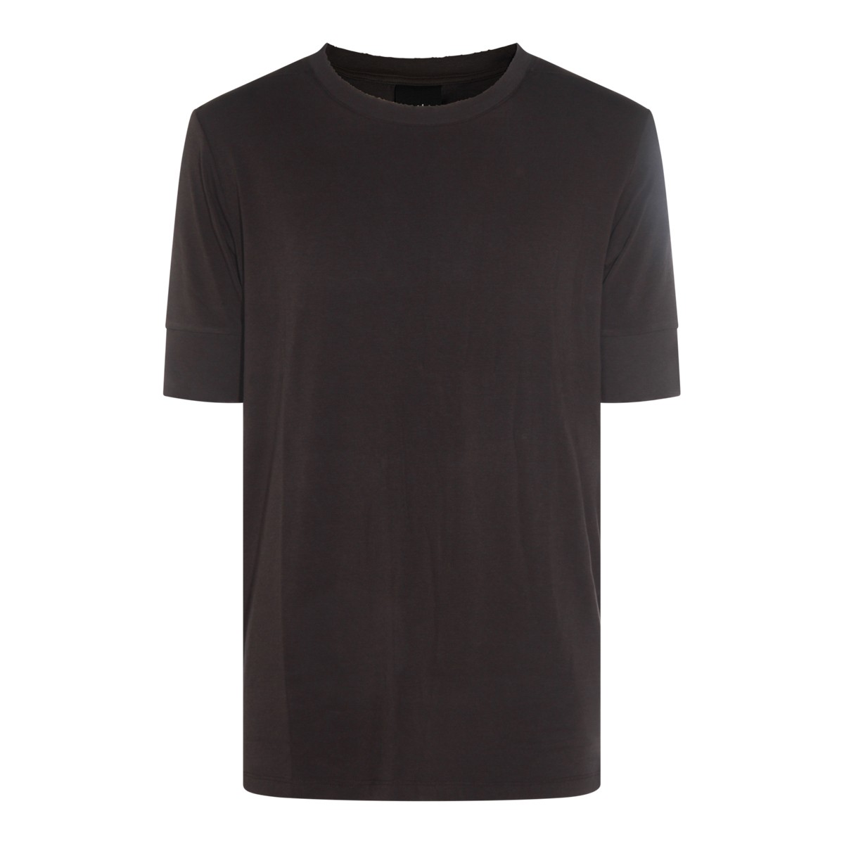 DARK BROWN COTTON T-SHIRT