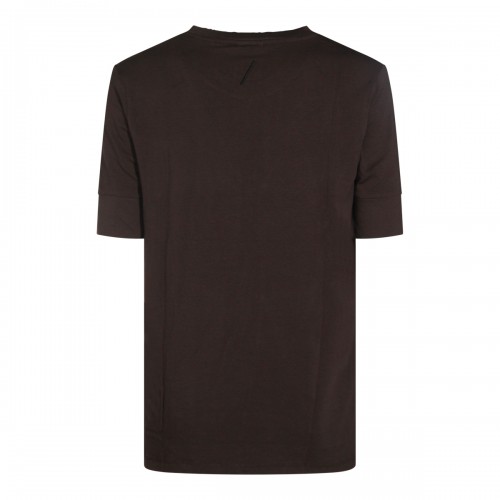 DARK BROWN COTTON T-SHIRT