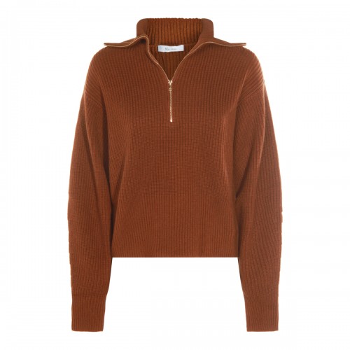 BROWN WOOL NADAR KNITWEAR
