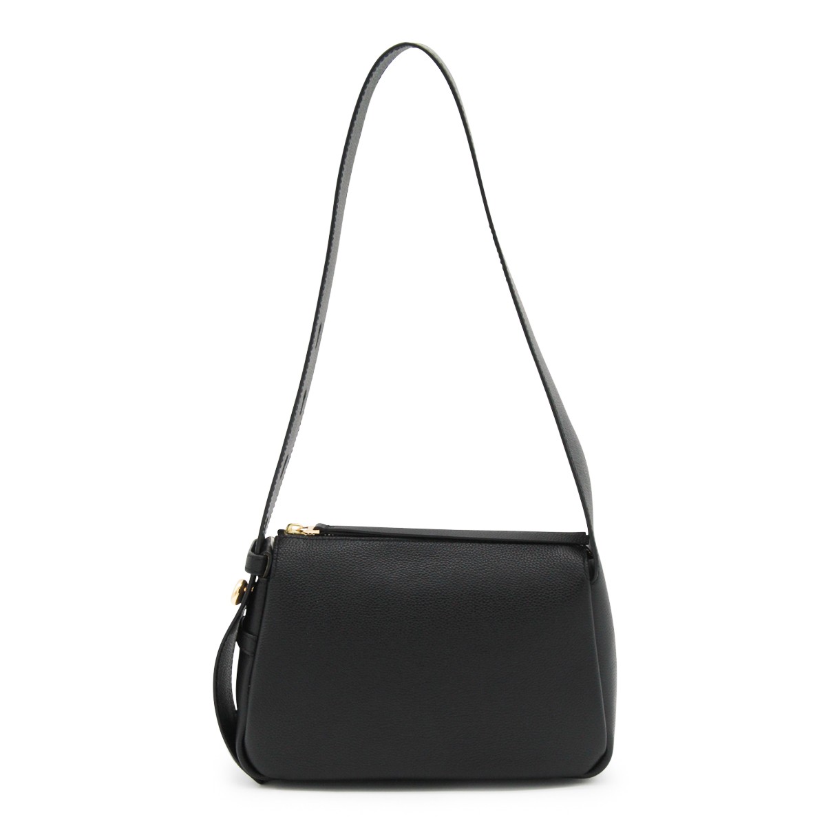 BLACK LEATHER ROMY SMALL SHOULDER BAG