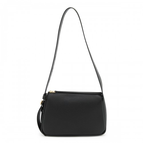 BLACK LEATHER ROMY SMALL SHOULDER BAG