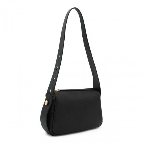 BLACK LEATHER ROMY SMALL SHOULDER BAG