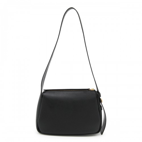 BLACK LEATHER ROMY SMALL SHOULDER BAG