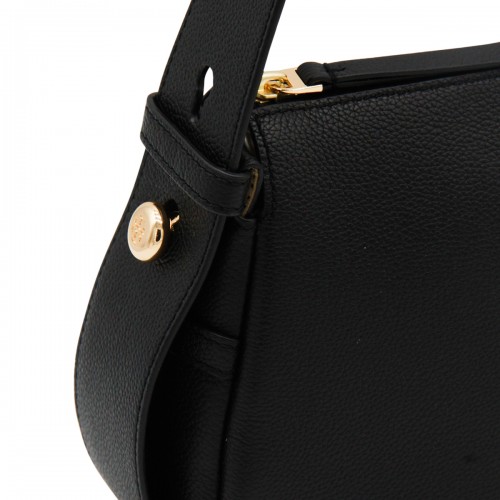 BLACK LEATHER ROMY SMALL SHOULDER BAG
