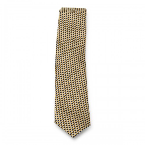 YELLOW SILK TIE