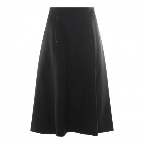 BLACK WOOL SKIRT