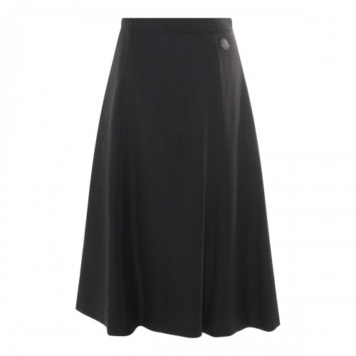 BLACK WOOL SKIRT
