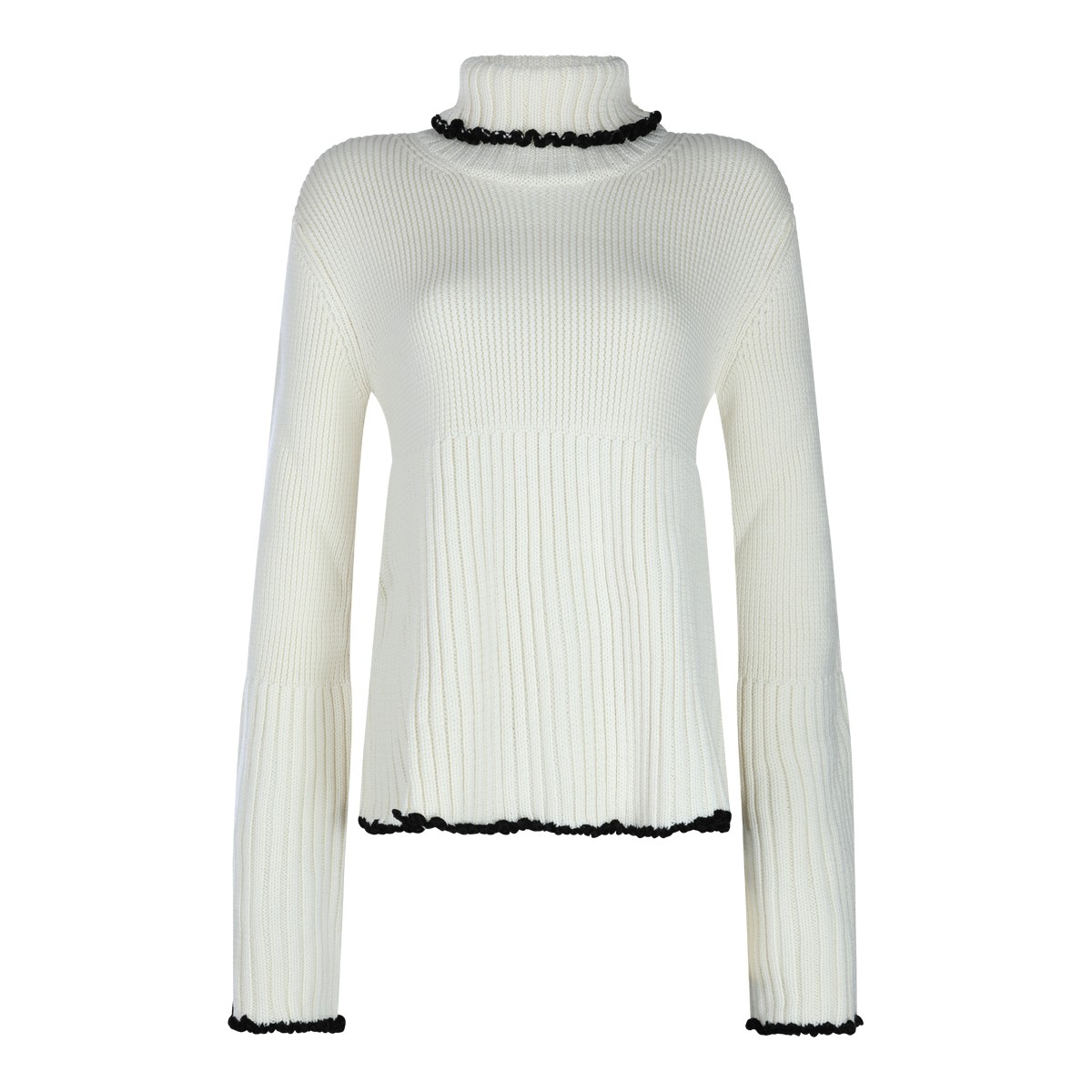 WHITE WOOL KNITWEAR