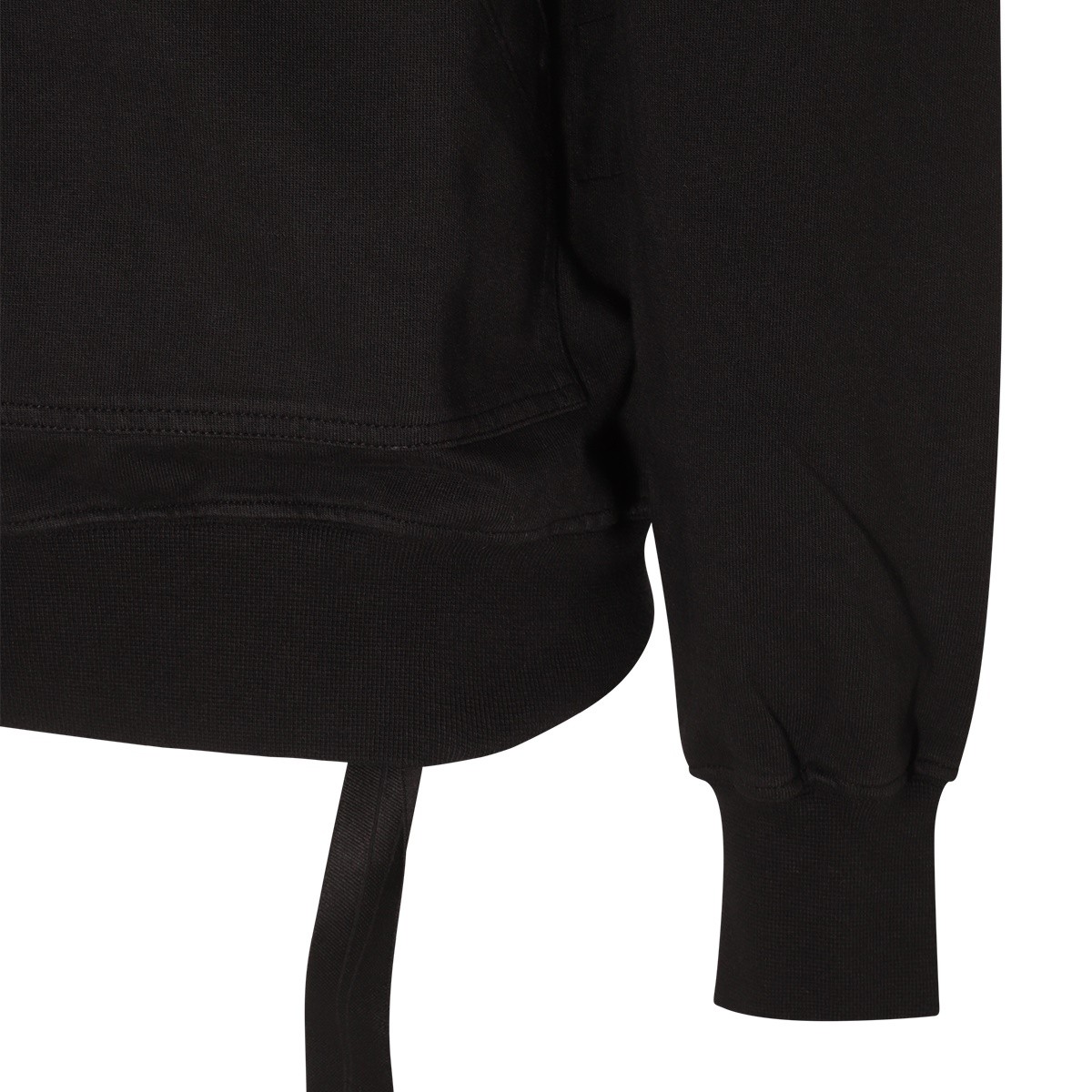 BLACK COTTON SWEATSHIRT BLACK COTTON SWEATSHIRT