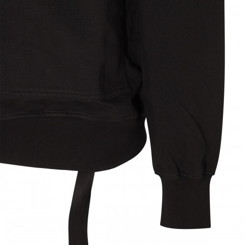 BLACK COTTON SWEATSHIRT