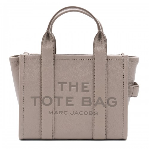GREY LEATHER THE SMALL TOTE...
