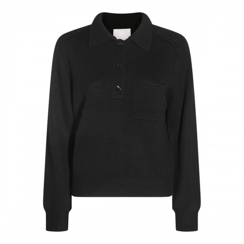 BLACK WOOL KNITWEAR