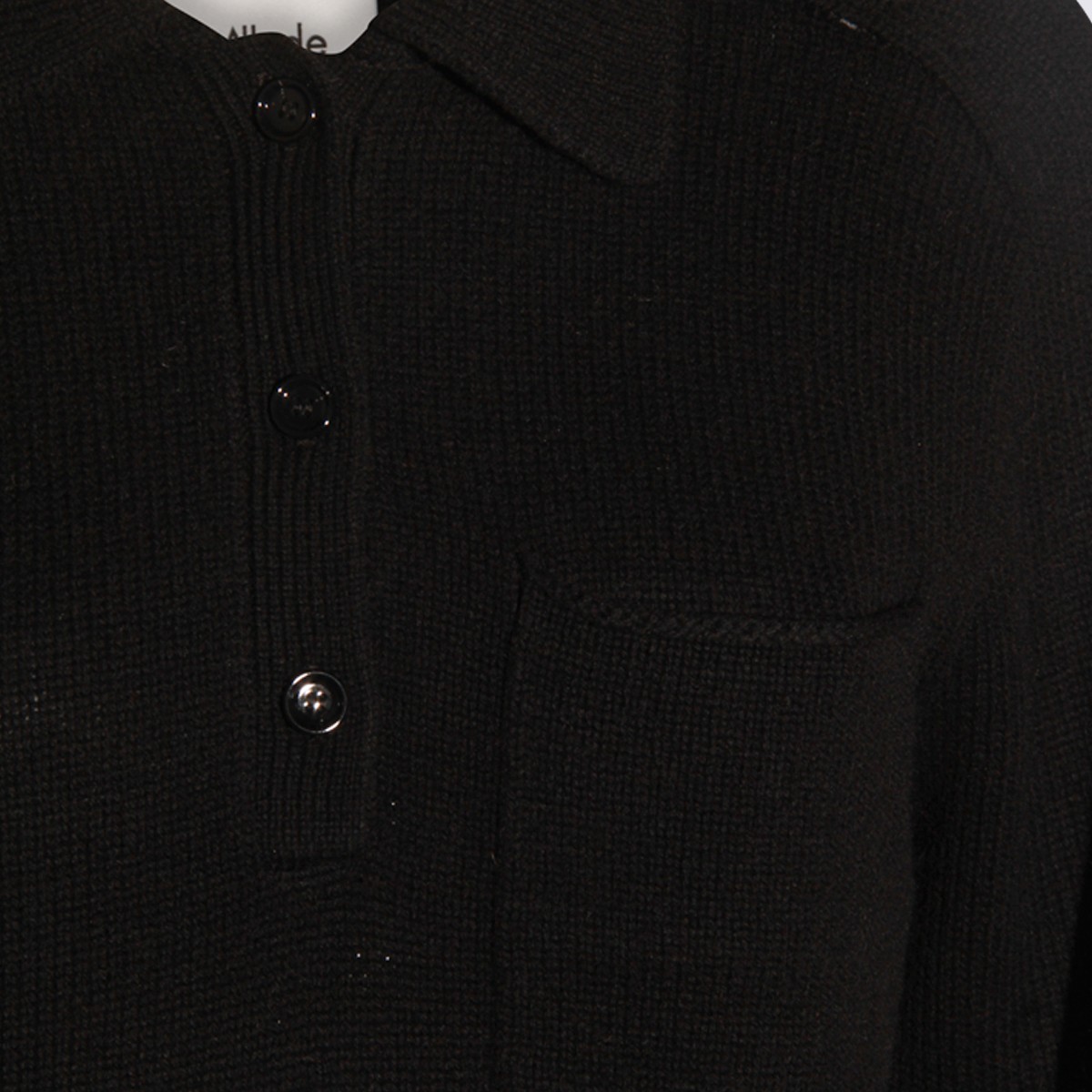 BLACK WOOL KNITWEAR