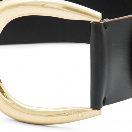 BLACK LEATHER BELT