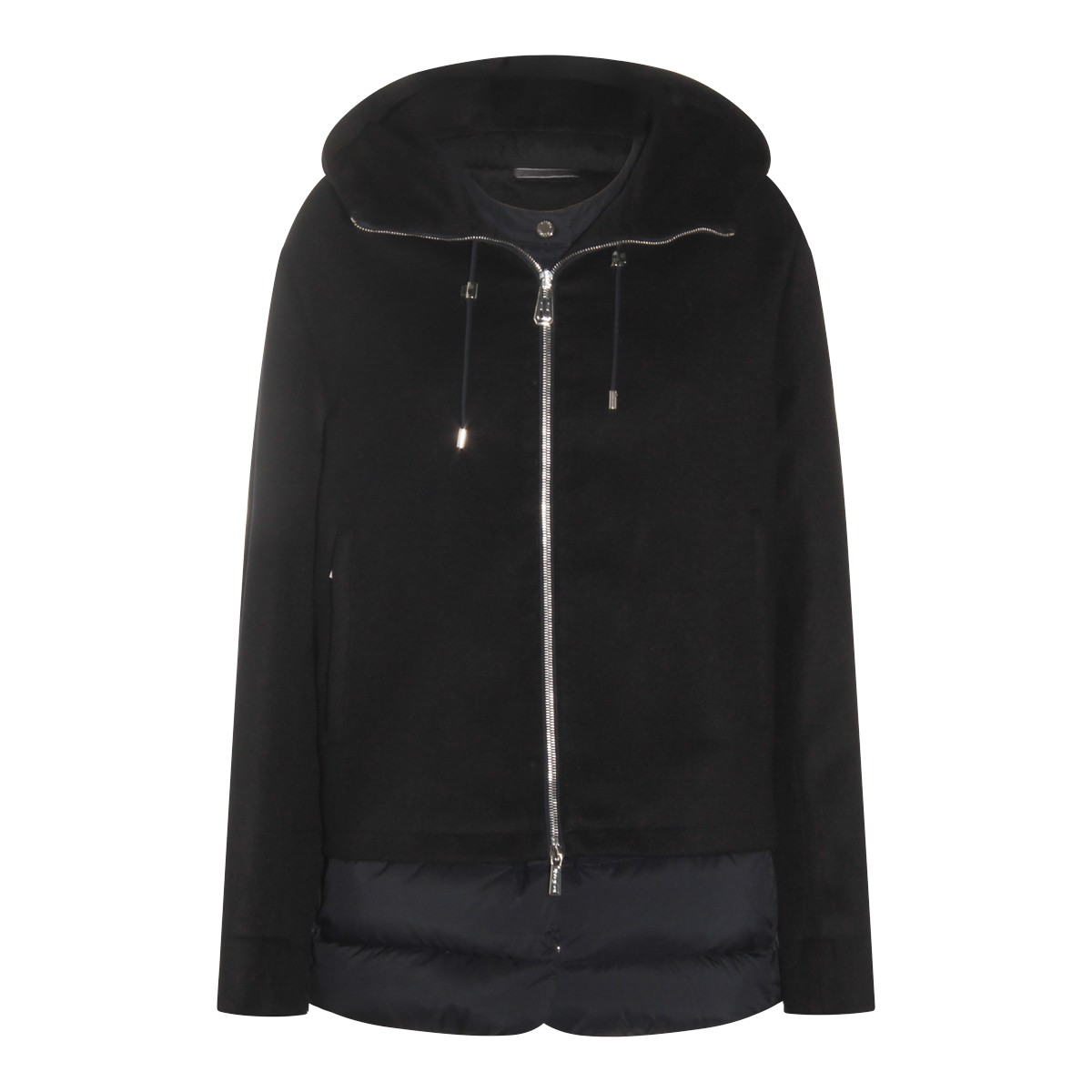NAVY WOOL DOWN JACKET