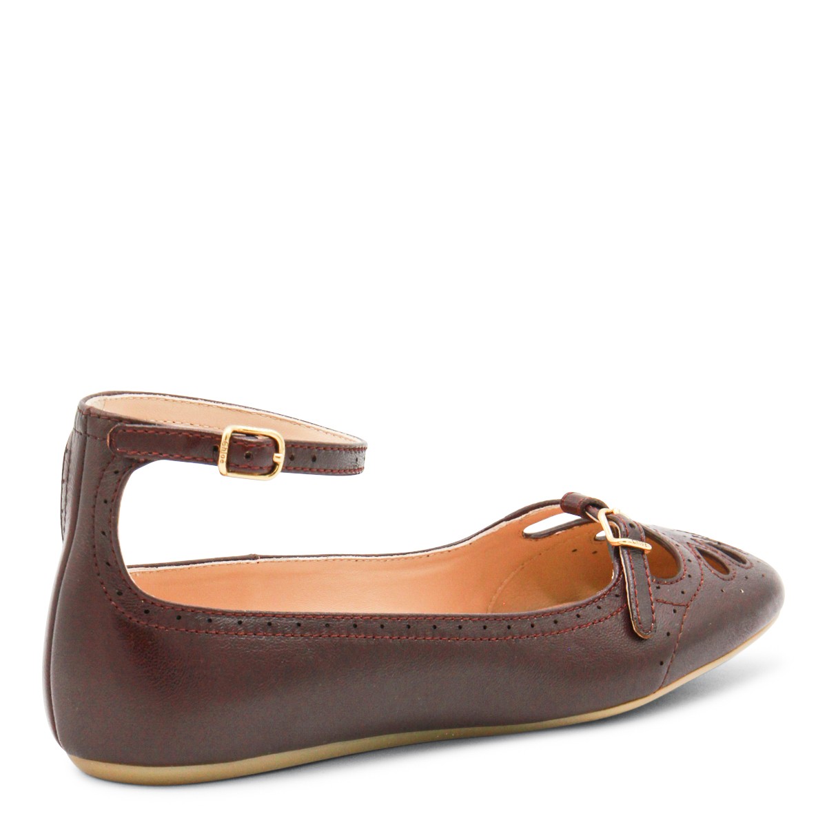 DARK PURPLE LEATHER FLATS