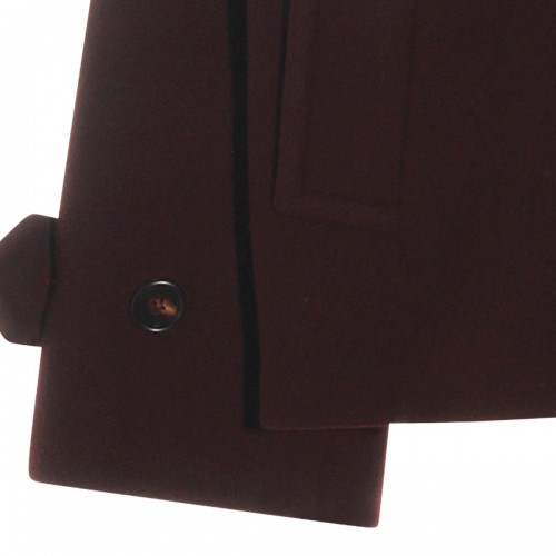 DARK PURPLE WOOL COAT