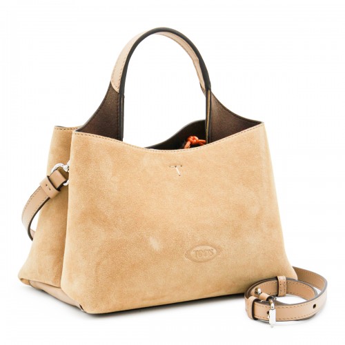 CREAM LEATHER TOP HANDLE BAG