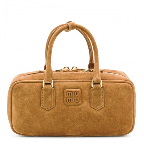 BROWN LEATHER ARCADIE CROSSBODY BAG