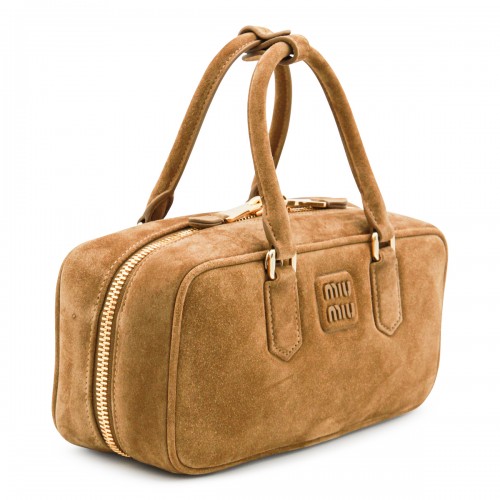 BROWN LEATHER ARCADIE CROSSBODY BAG