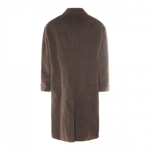 DARK BROWN COTTON COAT 2