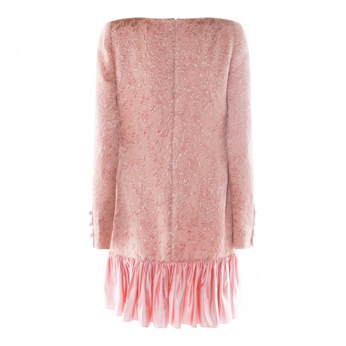 PINK WOOL MINI DRESS