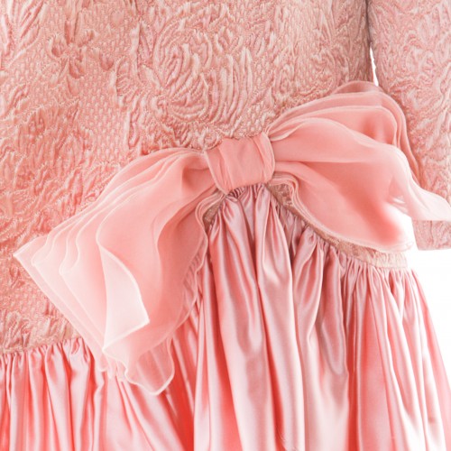 PINK WOOL MINI DRESS