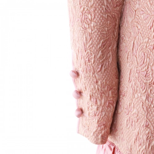 PINK WOOL MINI DRESS