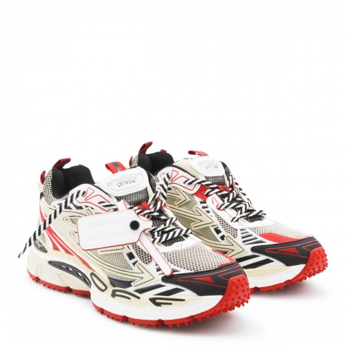 BEIGE AND RED BE RIGHT BACK SNEAKERS