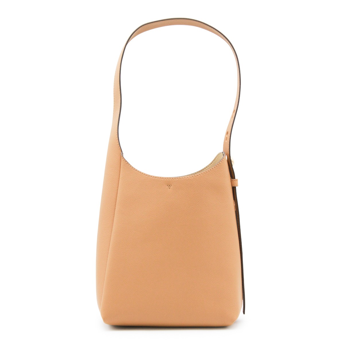 LIGHT BROWN LEATHER HOBO ROMY SMALL SHOULDER BAG