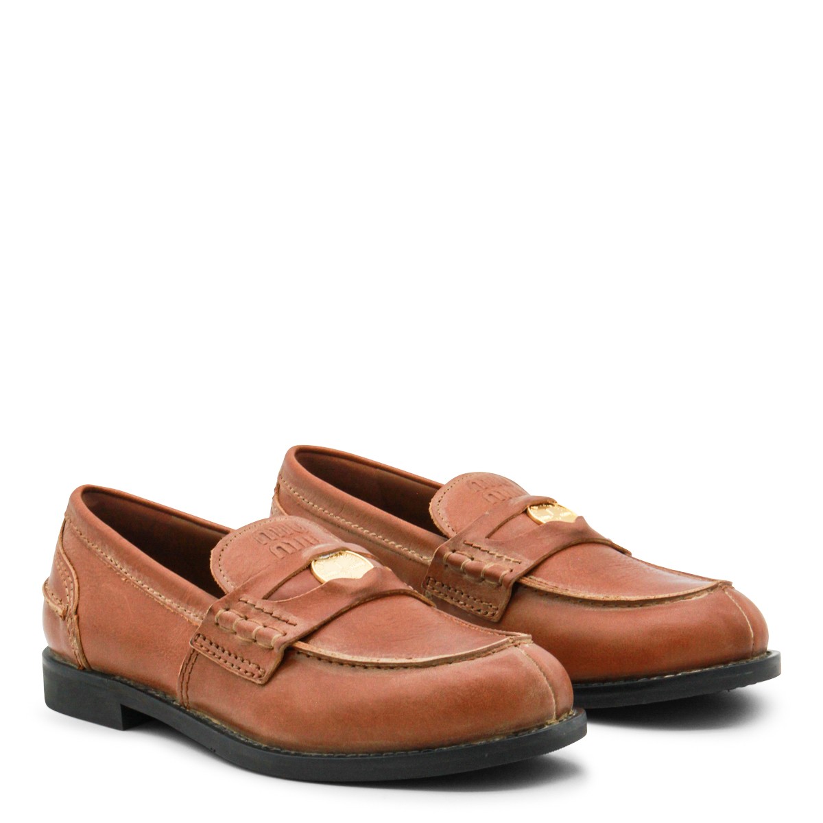 BROWN LEATHER LOAFERS