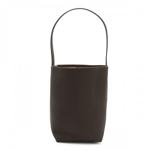 BLACK LEATHER MEDIUM N/S PARK TOTE