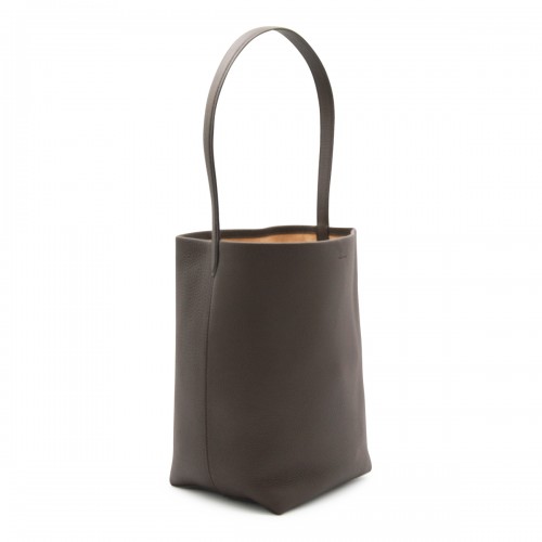 BLACK LEATHER MEDIUM N/S PARK TOTE