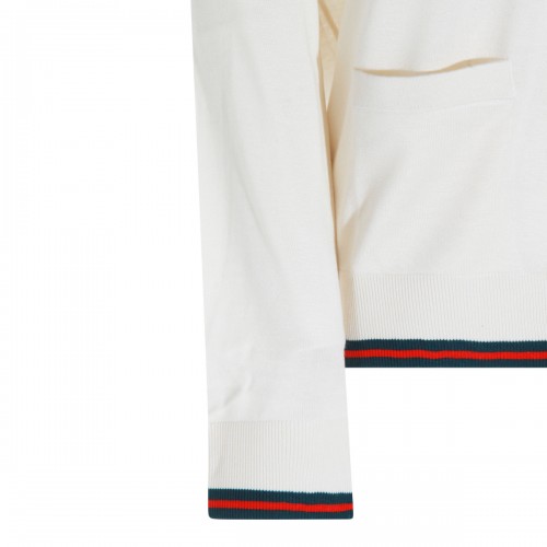 WHITE WOOL KNITWEAR