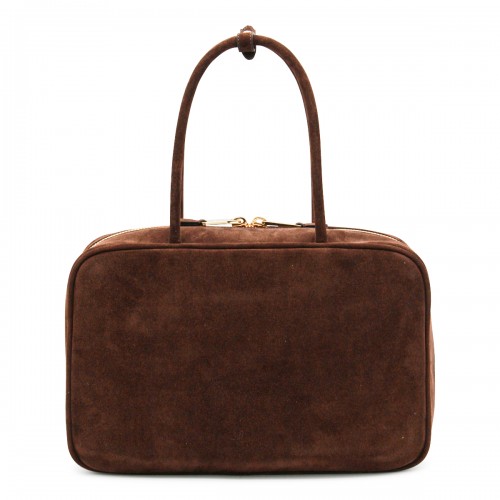 DARK BROWN LEATHER BEAU LARGE TOP HANDLE BAG