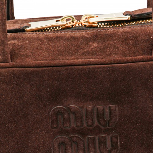 DARK BROWN LEATHER BEAU LARGE TOP HANDLE BAG