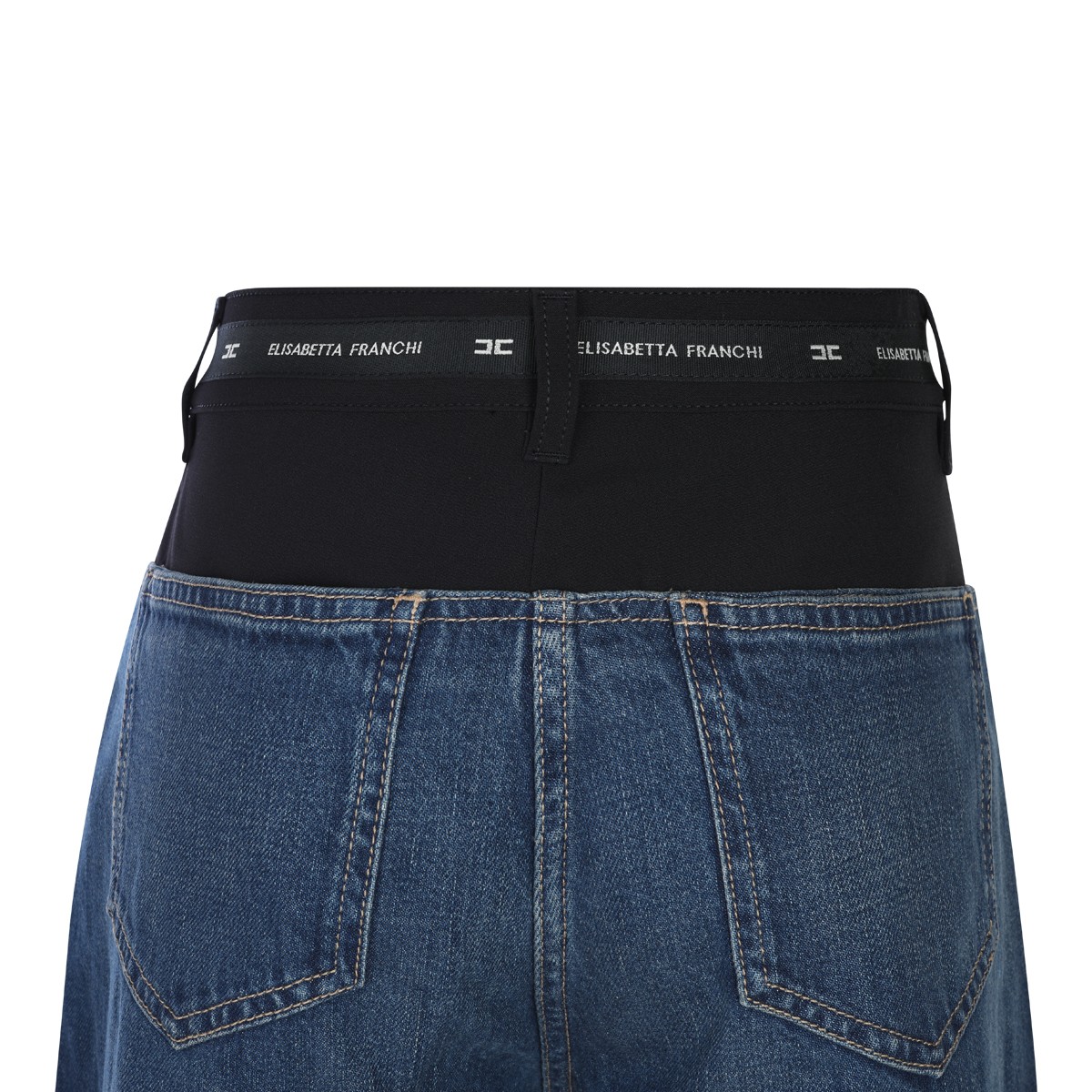 BLUE AND BLACK COTTON JEANS