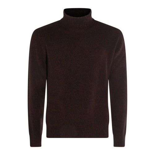 BROWN WOOL KNITWEAR