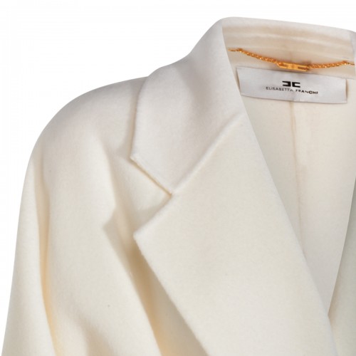 WHITE WOOL COAT