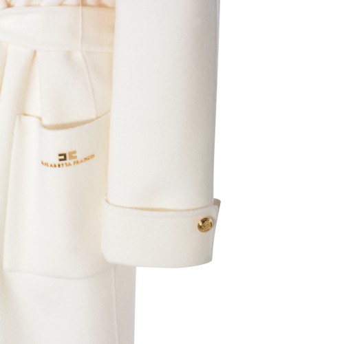 WHITE WOOL COAT