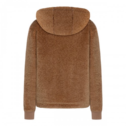 BROWN COTTON SWEATSHIRT