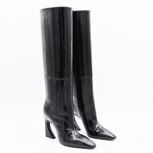 BLACK LEATHER ARCO BOOTS 2