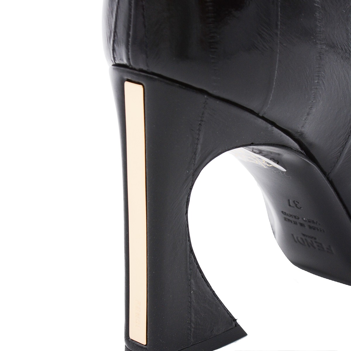 BLACK LEATHER ARCO BOOTS