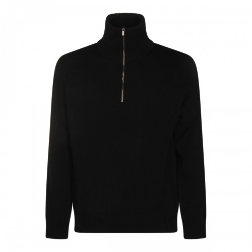 BLACK WOOL KNITWEAR