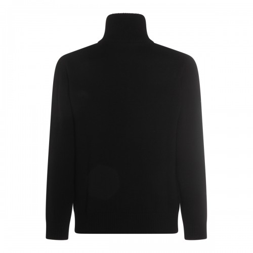 BLACK WOOL KNITWEAR