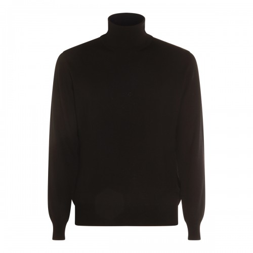 BLACK WOOL KNITWEAR