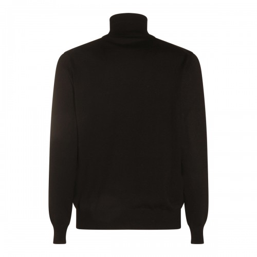 BLACK WOOL KNITWEAR