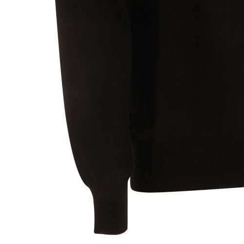 BLACK WOOL KNITWEAR