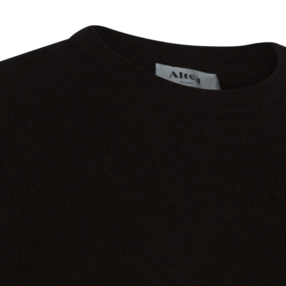 DARK BROWN WOOL KNITWEAR
