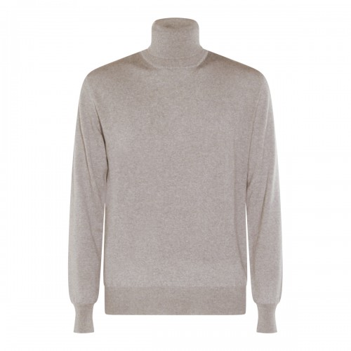 BEIGE WOOL KNITWEAR